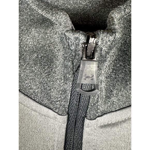 Under Armour Loose Fit HeatGear UA Tech 1/2 Zip Long Sleeve Gray Mens Medium EUC - Picture 3 of 8